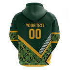 Custom Rugby South Africa Zip Hoodie Baby Boks Go Champions