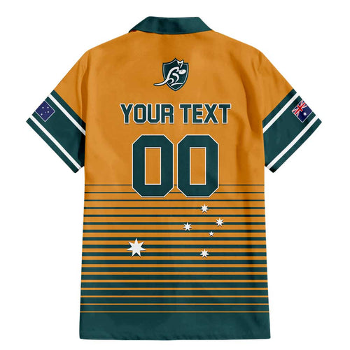 Custom Rugby Australia Family Matching Mermaid Dress and Hawaiian Shirt Junior Wallabies Go Champions