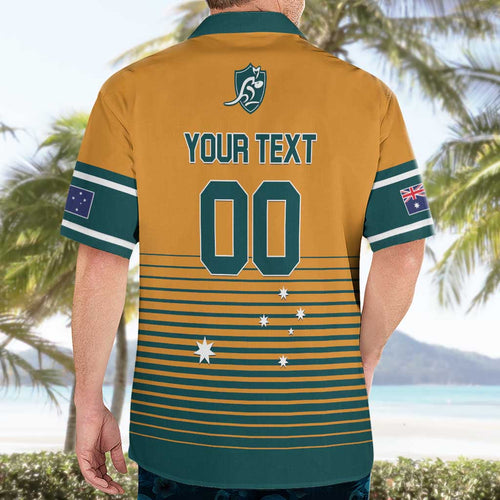 Custom Rugby Australia Hawaiian Shirt Junior Wallabies Go Champions
