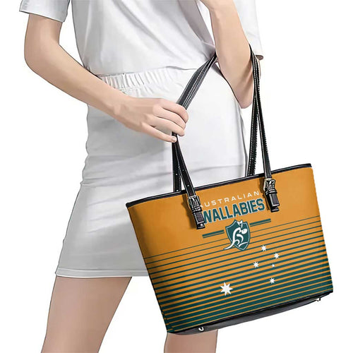 Rugby Australia Leather Tote Bag Junior Wallabies Go Champions