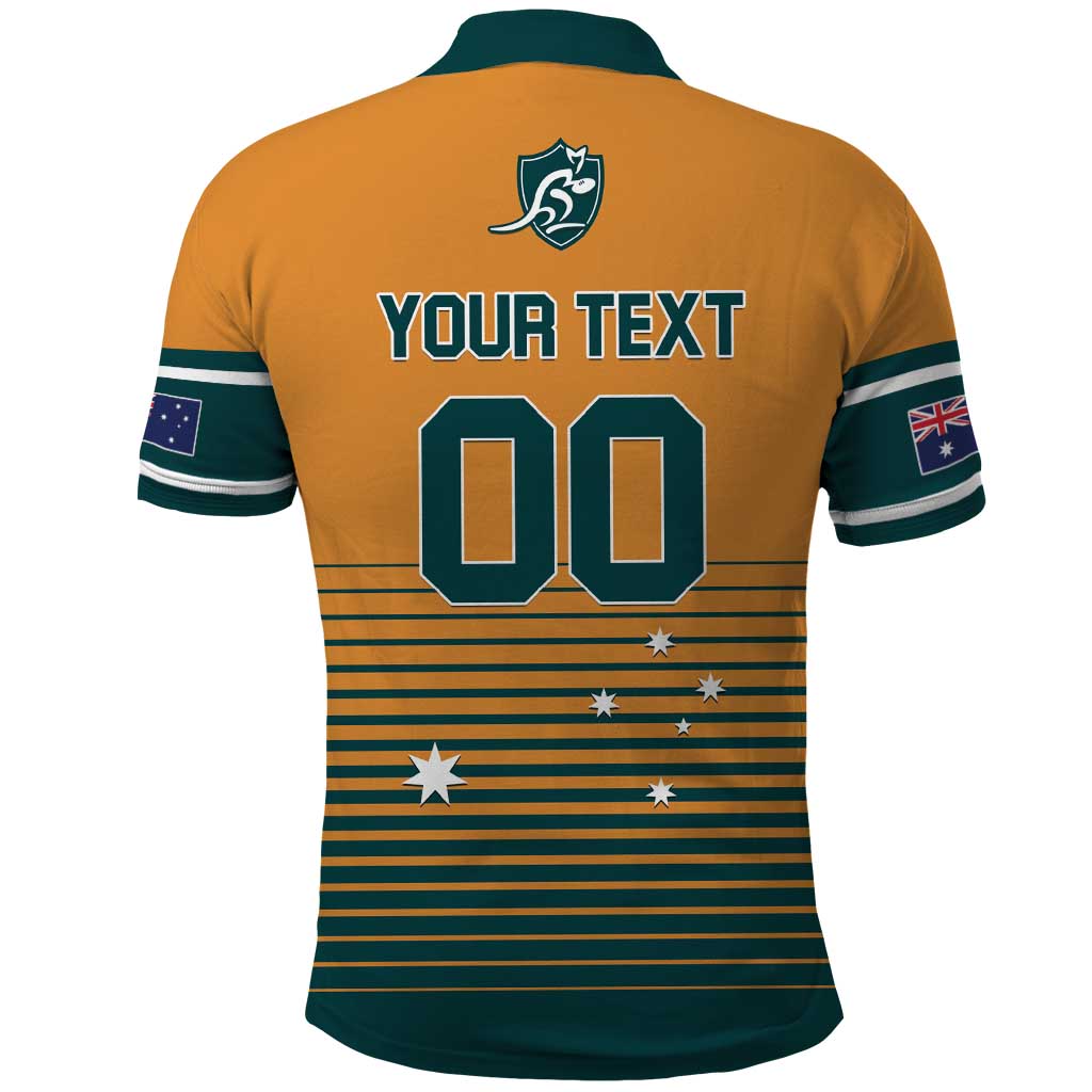 Custom Rugby Australia Polo Shirt Junior Wallabies Go Champions