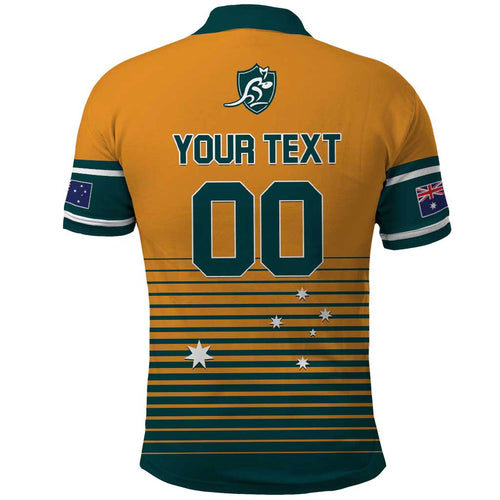 Custom Rugby Australia Polo Shirt Junior Wallabies Go Champions