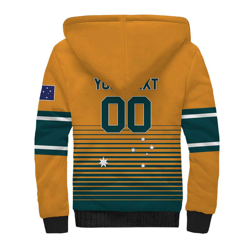 Custom Rugby Australia Sherpa Hoodie Junior Wallabies Go Champions