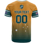 Custom Rugby Australia T Shirt Junior Wallabies Go Champions