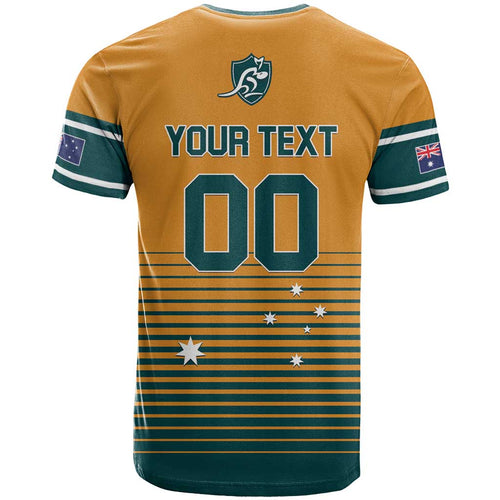 Custom Rugby Australia T Shirt Junior Wallabies Go Champions
