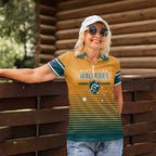 Custom Rugby Australia Women Polo Shirt Junior Wallabies Go Champions