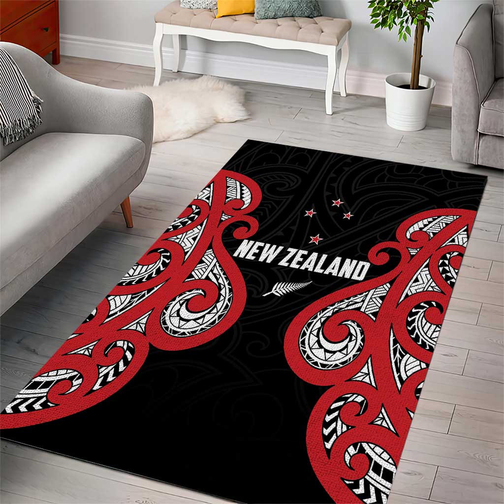 Rugby New Zealand Area Rug Baby Black Go Champions