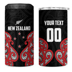 Custom Rugby New Zealand 4 in 1 Can Cooler Tumbler Baby Black Go Champions