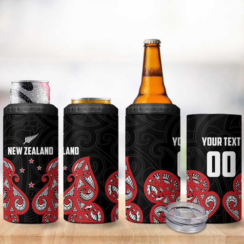 Custom Rugby New Zealand 4 in 1 Can Cooler Tumbler Baby Black Go Champions