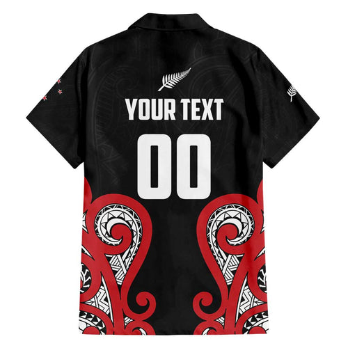 Custom Rugby New Zealand Family Matching Long Sleeve Bodycon Dress and Hawaiian Shirt Baby Black Go Champions