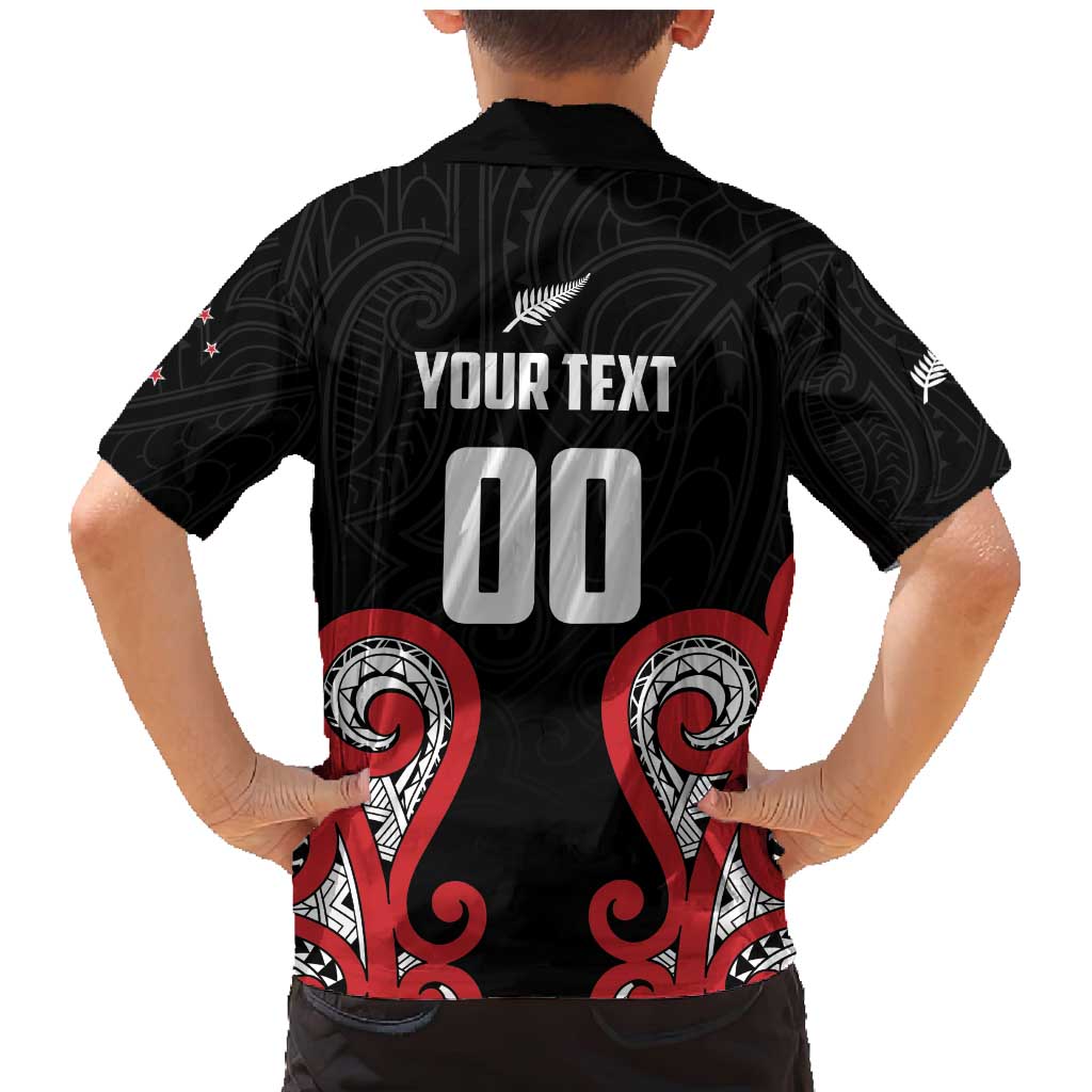 Custom Rugby New Zealand Family Matching Mermaid Dress and Hawaiian Shirt Baby Black Go Champions