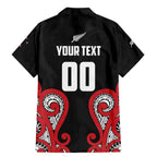 Custom Rugby New Zealand Family Matching Mermaid Dress and Hawaiian Shirt Baby Black Go Champions