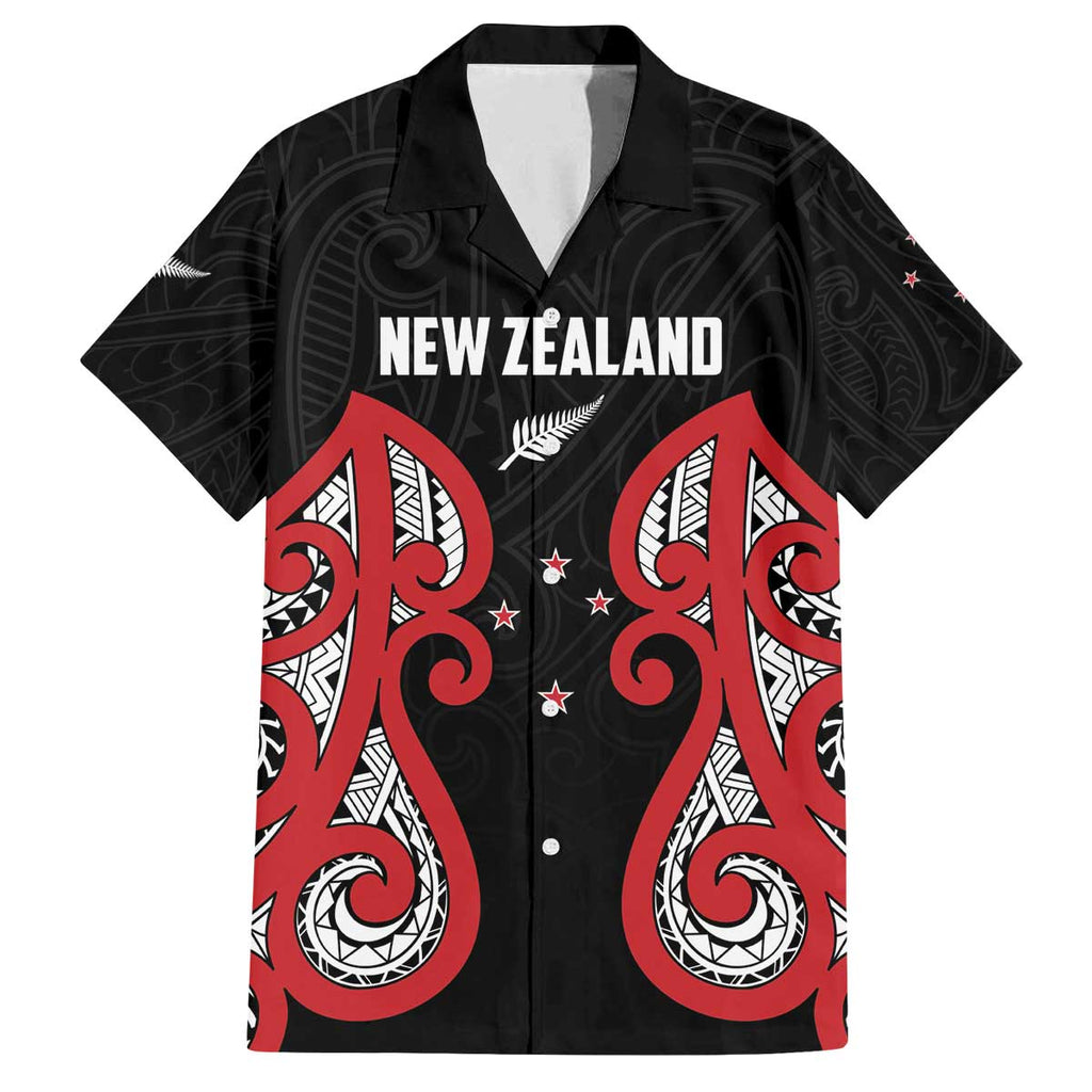Custom Rugby New Zealand Family Matching Off The Shoulder Long Sleeve Dress and Hawaiian Shirt Baby Black Go Champions