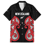 Custom Rugby New Zealand Family Matching Off The Shoulder Long Sleeve Dress and Hawaiian Shirt Baby Black Go Champions