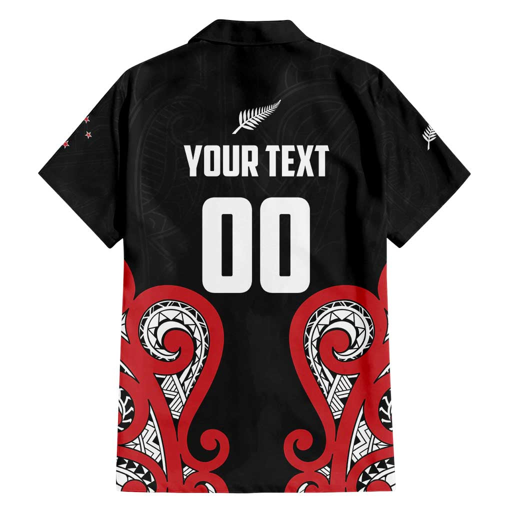 Custom Rugby New Zealand Family Matching Off Shoulder Maxi Dress and Hawaiian Shirt Baby Black Go Champions