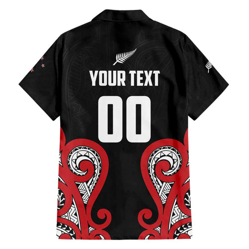 Custom Rugby New Zealand Family Matching Short Sleeve Bodycon Dress and Hawaiian Shirt Baby Black Go Champions