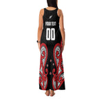 Custom Rugby New Zealand Family Matching Tank Maxi Dress and Hawaiian Shirt Baby Black Go Champions