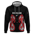 Custom Rugby New Zealand Hoodie Baby Black Go Champions