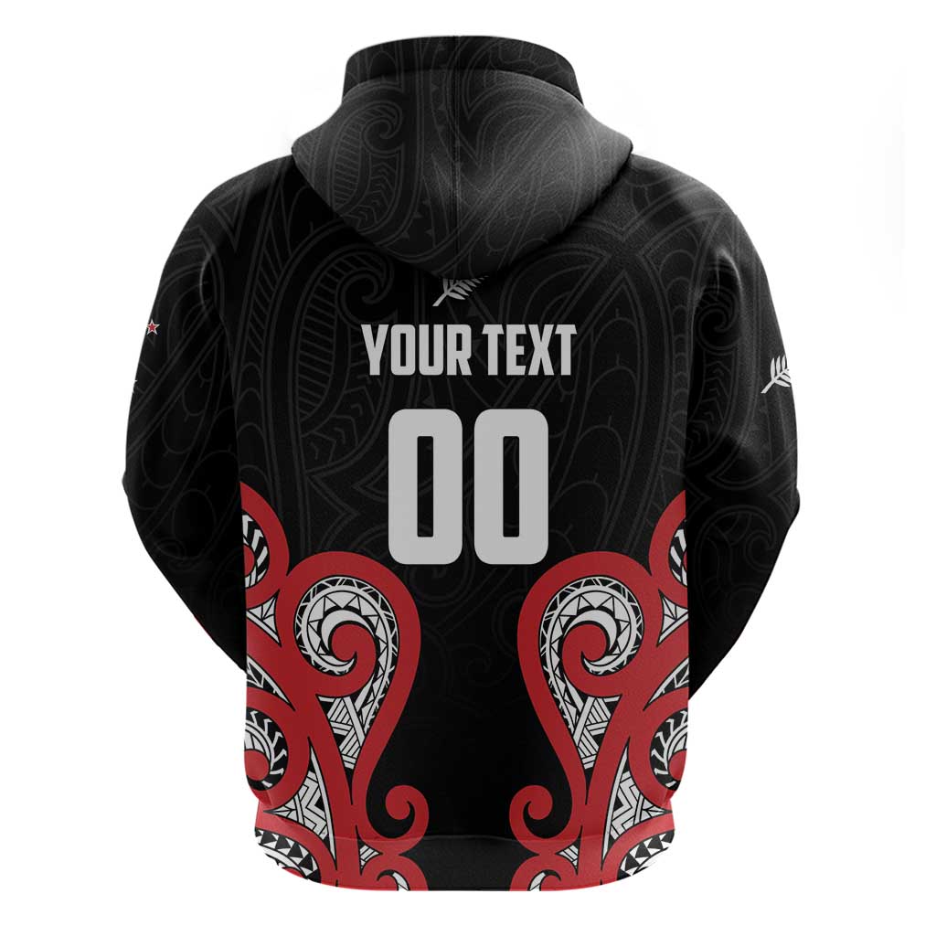 Custom Rugby New Zealand Hoodie Baby Black Go Champions