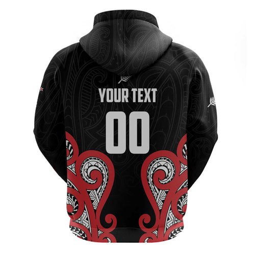 Custom Rugby New Zealand Hoodie Baby Black Go Champions