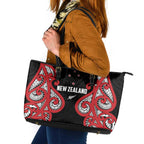 Rugby New Zealand Leather Tote Bag Baby Black Go Champions