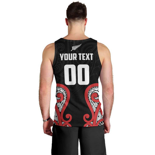 Custom Rugby New Zealand Men Tank Top Baby Black Go Champions