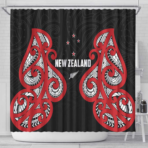 Rugby New Zealand Shower Curtain Baby Black Go Champions