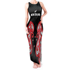 Custom Rugby New Zealand Tank Maxi Dress Baby Black Go Champions