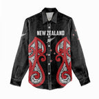 Custom Rugby New Zealand Women Casual Shirt Baby Black Go Champions
