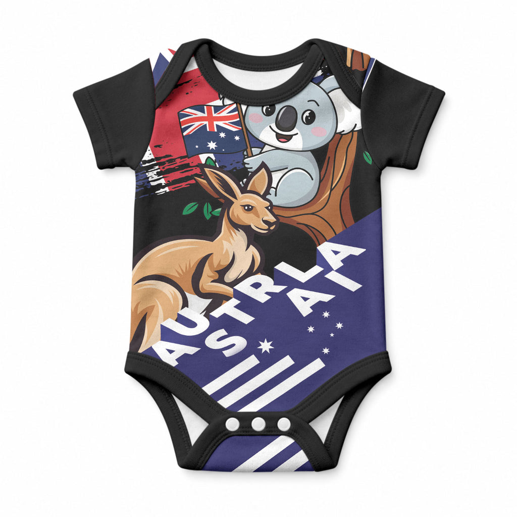 Personalised Australia Kangaroo Koala Together Baby Onesie Special Edition