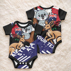 Personalised Australia Kangaroo Koala Together Baby Onesie Special Edition