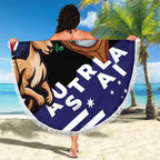 Australia Kangaroo Koala Together Beach Blanket Special Edition