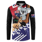 Personalised Australia Kangaroo Koala Together Button Sweatshirt Special Edition