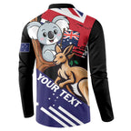 Personalised Australia Kangaroo Koala Together Button Sweatshirt Special Edition