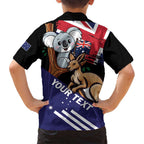 Personalised Australia Kangaroo Koala Together Family Matching Off Shoulder Short Dress and Hawaiian Shirt Special Edition