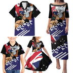 Personalised Australia Kangaroo Koala Together Family Matching Puletasi and Hawaiian Shirt Special Edition