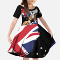 Personalised Australia Kangaroo Koala Together Kid Short Sleeve Dress Special Edition