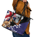 Australia Kangaroo Koala Together Leather Tote Bag Special Edition