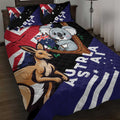 Australia Kangaroo Koala Together Quilt Bed Set Special Edition