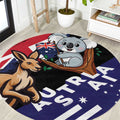 Australia Kangaroo Koala Together Round Carpet Special Edition