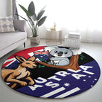 Australia Kangaroo Koala Together Round Carpet Special Edition