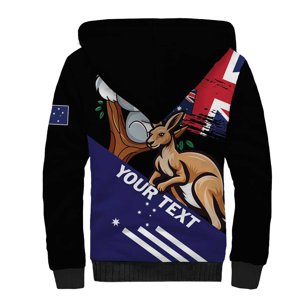 Personalised Australia Kangaroo Koala Together Sherpa Hoodie Special Edition
