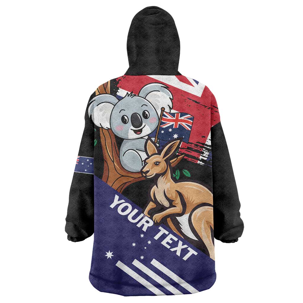 Personalised Australia Kangaroo Koala Together Wearable Blanket Hoodie Special Edition