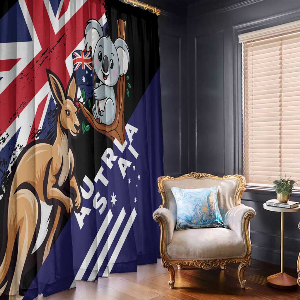 Australia Kangaroo Koala Together Window Curtain Special Edition