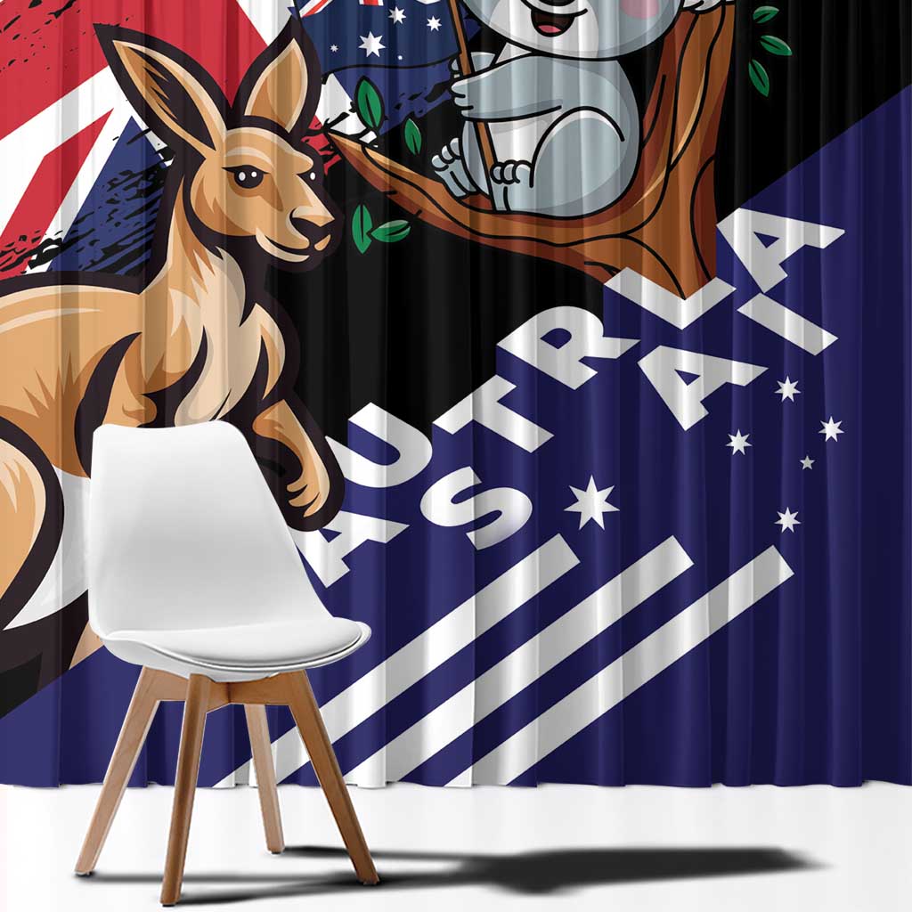 Australia Kangaroo Koala Together Window Curtain Special Edition