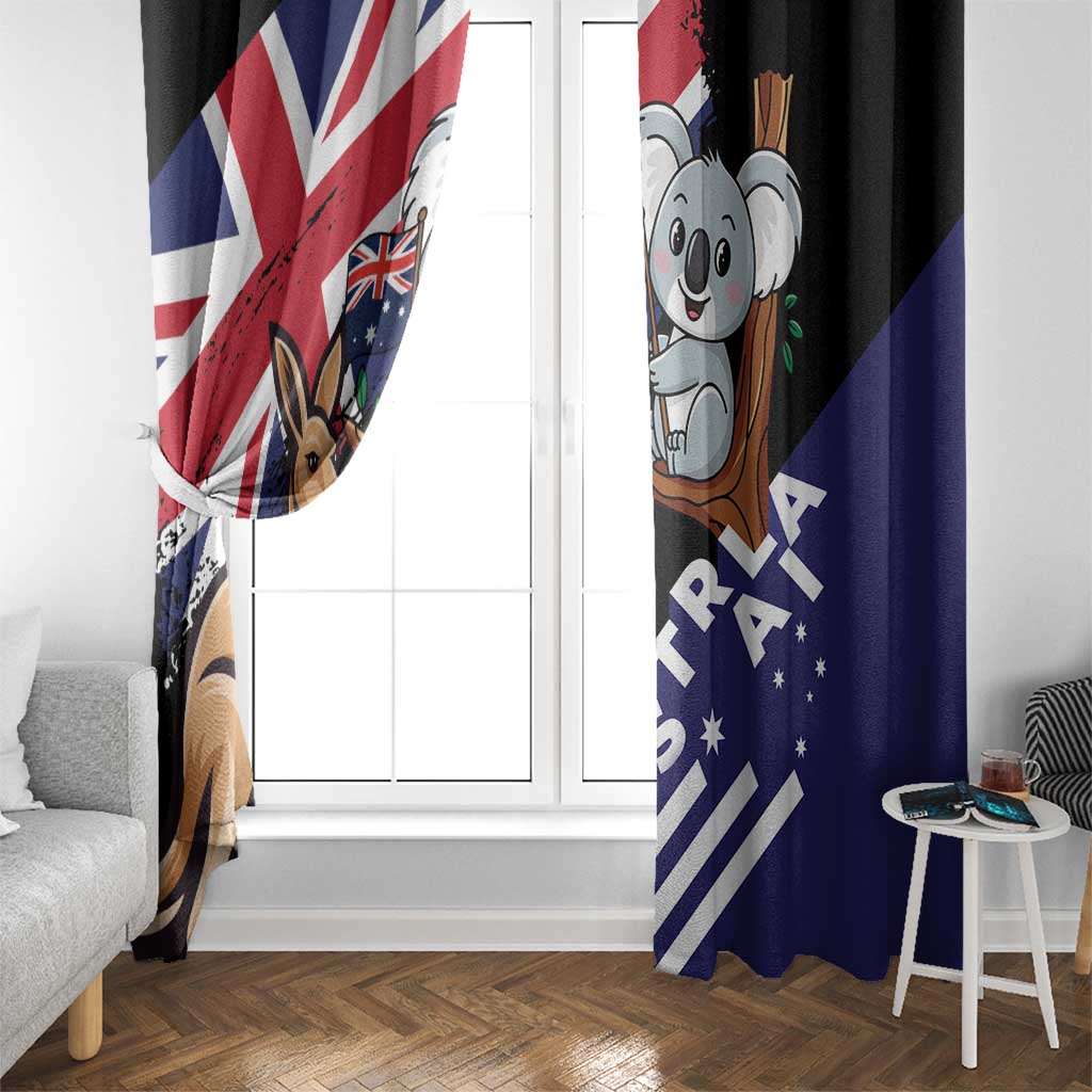 Australia Kangaroo Koala Together Window Curtain Special Edition