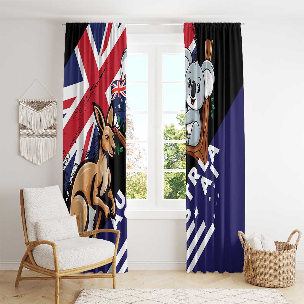 Australia Kangaroo Koala Together Window Curtain Special Edition