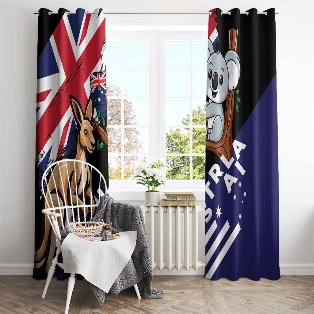 Australia Kangaroo Koala Together Window Curtain Special Edition