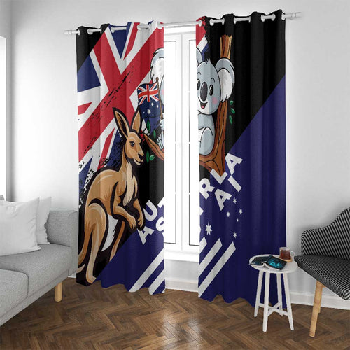 Australia Kangaroo Koala Together Window Curtain Special Edition