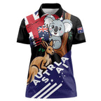 Personalised Australia Kangaroo Koala Together Women Polo Shirt Special Edition